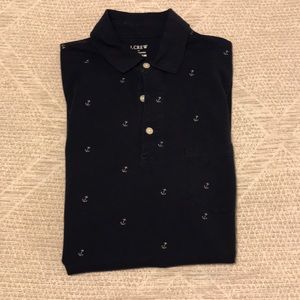 Men’s J Crew soft wash anchor print polo